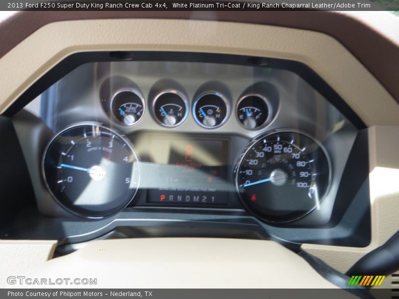 White Platinum Tri-Coat / King Ranch Chaparral Leather/Adobe Trim 2013 Ford F250 Super Duty King Ranch Crew Cab 4x4