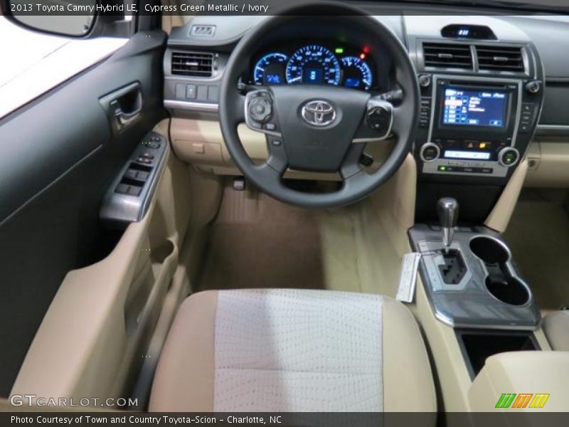 Cypress Green Metallic / Ivory 2013 Toyota Camry Hybrid LE