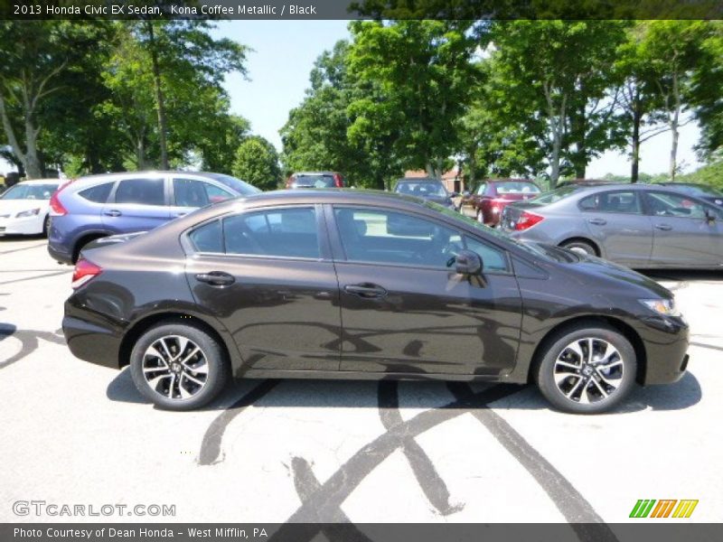 Kona Coffee Metallic / Black 2013 Honda Civic EX Sedan