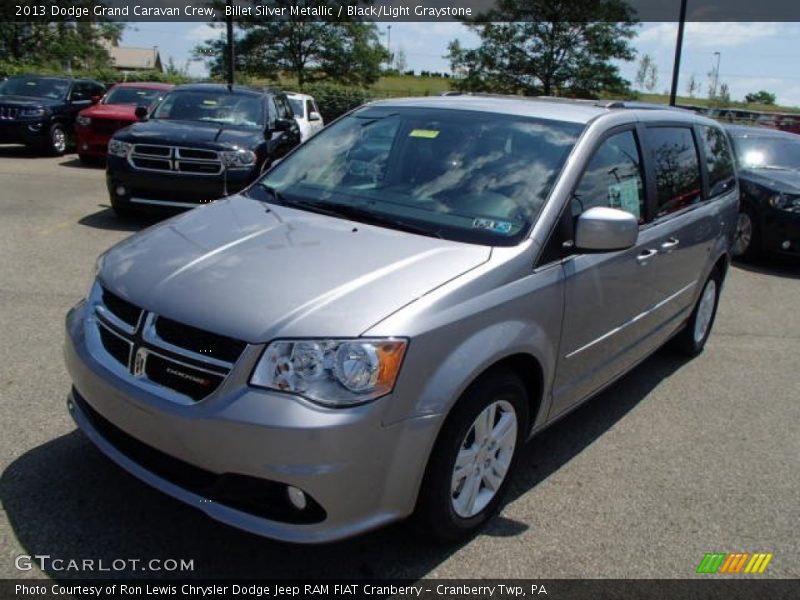 Billet Silver Metallic / Black/Light Graystone 2013 Dodge Grand Caravan Crew