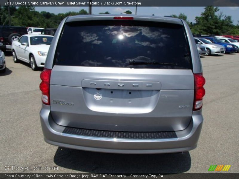 Billet Silver Metallic / Black/Light Graystone 2013 Dodge Grand Caravan Crew