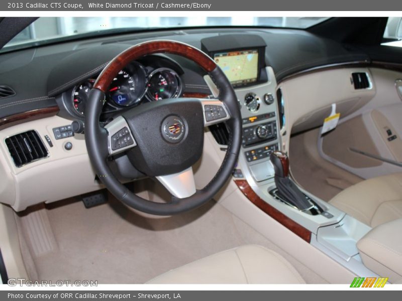 White Diamond Tricoat / Cashmere/Ebony 2013 Cadillac CTS Coupe