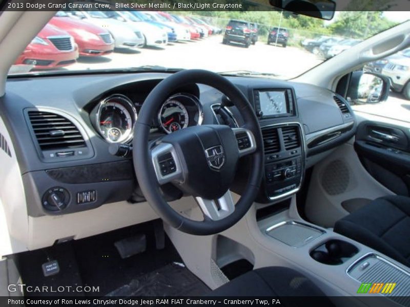 Billet Silver Metallic / Black/Light Graystone 2013 Dodge Grand Caravan Crew