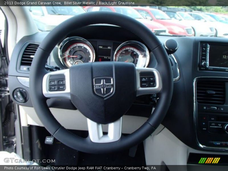 Billet Silver Metallic / Black/Light Graystone 2013 Dodge Grand Caravan Crew