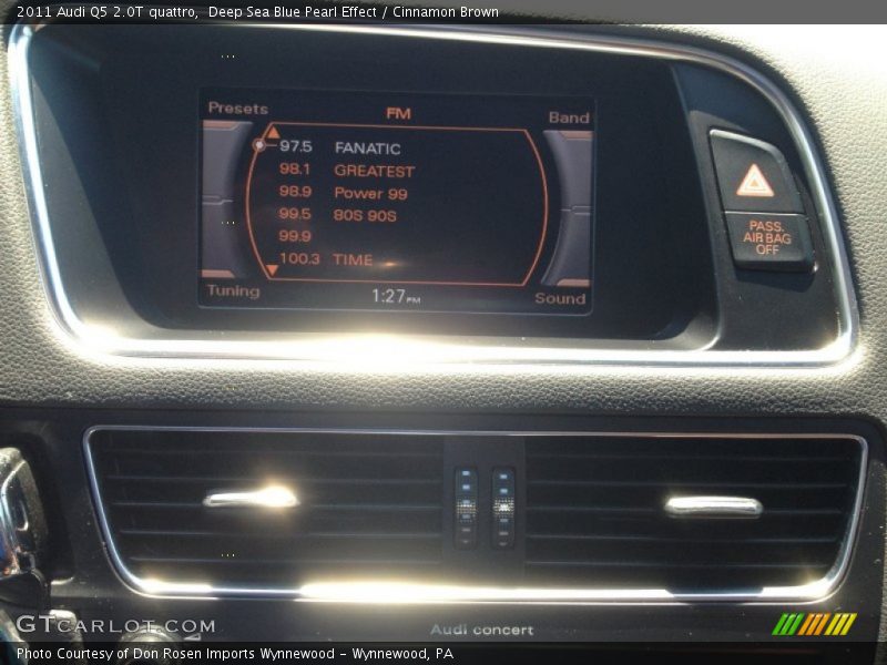 Deep Sea Blue Pearl Effect / Cinnamon Brown 2011 Audi Q5 2.0T quattro