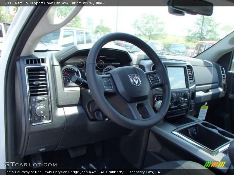 Bright White / Black 2013 Ram 1500 Sport Crew Cab 4x4