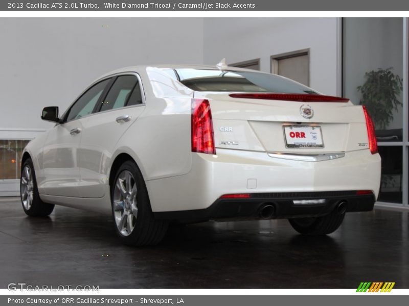 White Diamond Tricoat / Caramel/Jet Black Accents 2013 Cadillac ATS 2.0L Turbo