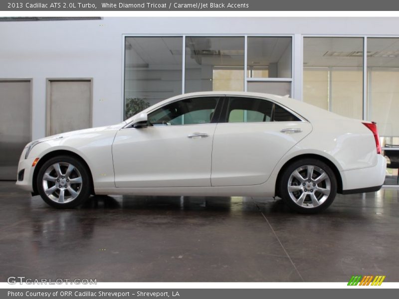 White Diamond Tricoat / Caramel/Jet Black Accents 2013 Cadillac ATS 2.0L Turbo