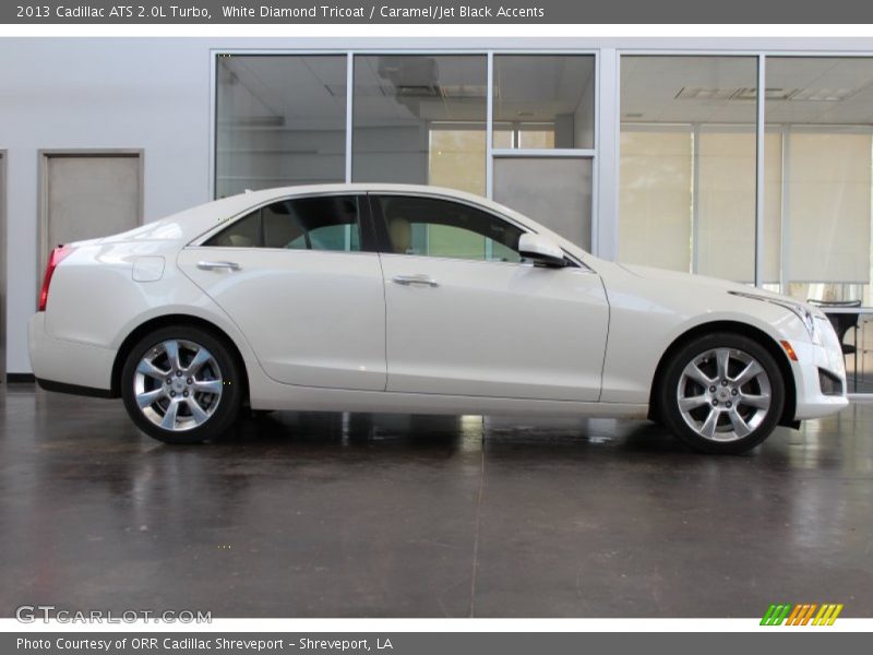 White Diamond Tricoat / Caramel/Jet Black Accents 2013 Cadillac ATS 2.0L Turbo