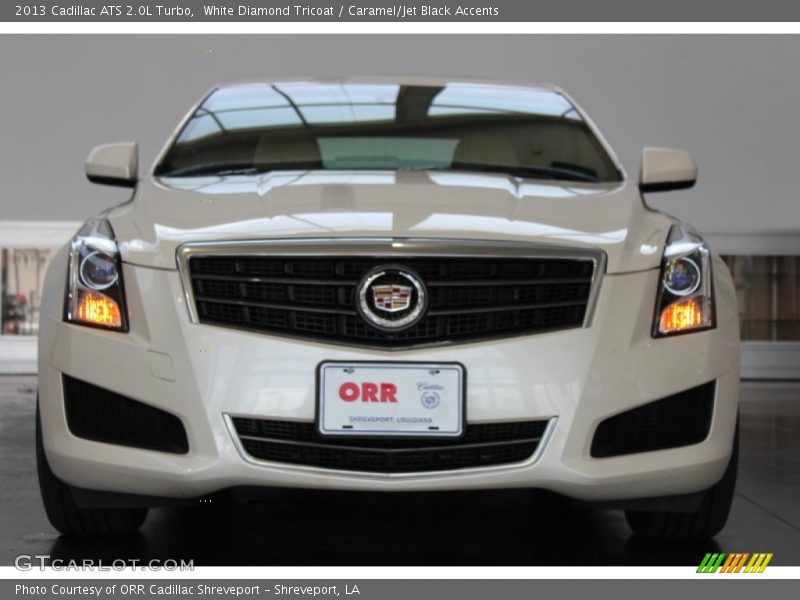 White Diamond Tricoat / Caramel/Jet Black Accents 2013 Cadillac ATS 2.0L Turbo