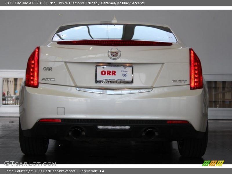 White Diamond Tricoat / Caramel/Jet Black Accents 2013 Cadillac ATS 2.0L Turbo