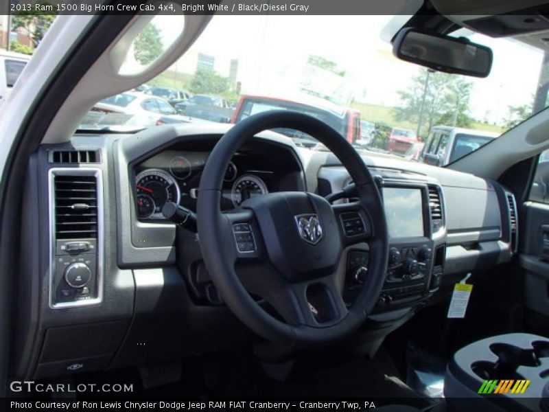 Bright White / Black/Diesel Gray 2013 Ram 1500 Big Horn Crew Cab 4x4