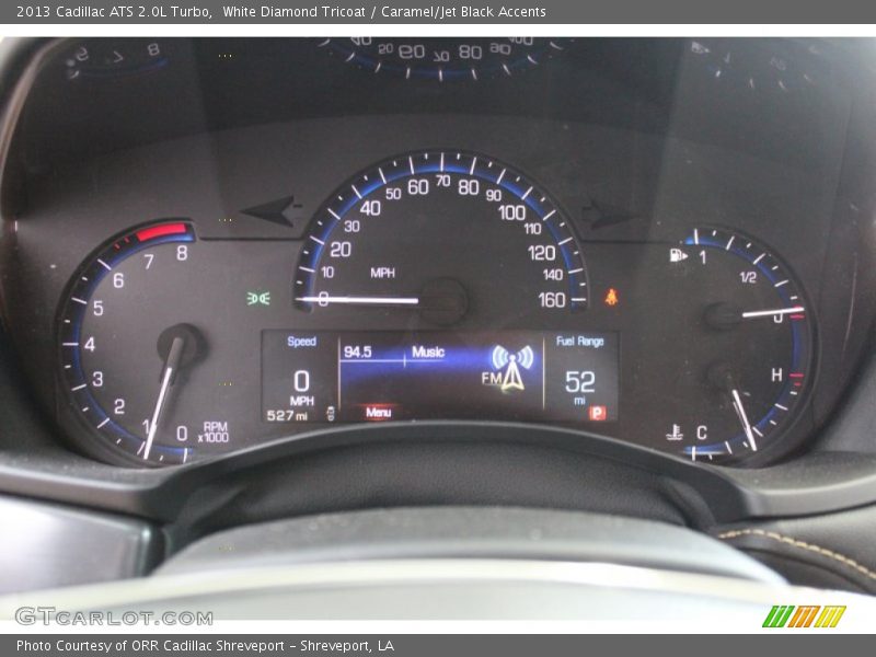 White Diamond Tricoat / Caramel/Jet Black Accents 2013 Cadillac ATS 2.0L Turbo