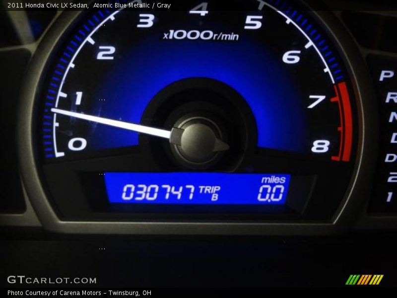 Atomic Blue Metallic / Gray 2011 Honda Civic LX Sedan