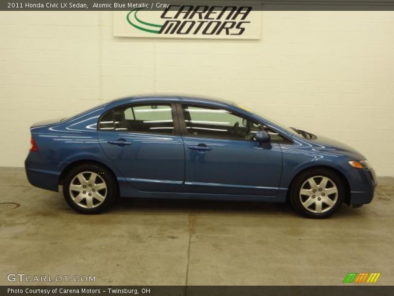 Atomic Blue Metallic / Gray 2011 Honda Civic LX Sedan