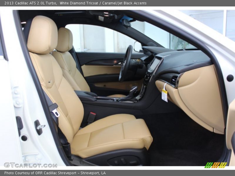White Diamond Tricoat / Caramel/Jet Black Accents 2013 Cadillac ATS 2.0L Turbo