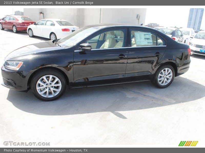 Black Uni / Cornsilk Beige 2013 Volkswagen Jetta SE Sedan