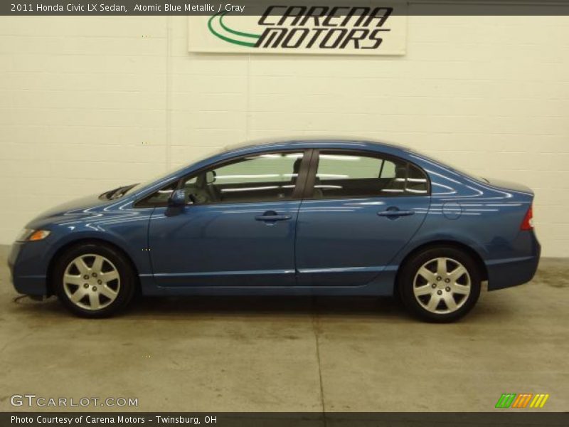 Atomic Blue Metallic / Gray 2011 Honda Civic LX Sedan