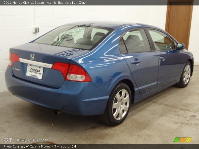 Atomic Blue Metallic / Gray 2011 Honda Civic LX Sedan