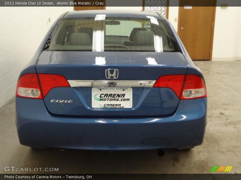 Atomic Blue Metallic / Gray 2011 Honda Civic LX Sedan