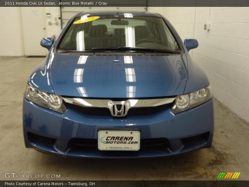 Atomic Blue Metallic / Gray 2011 Honda Civic LX Sedan