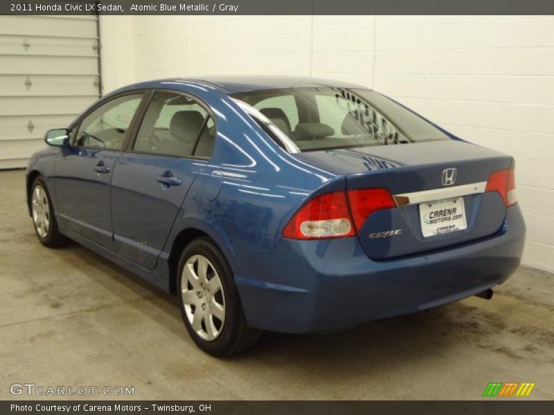 Atomic Blue Metallic / Gray 2011 Honda Civic LX Sedan