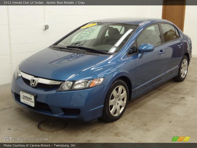 Atomic Blue Metallic / Gray 2011 Honda Civic LX Sedan