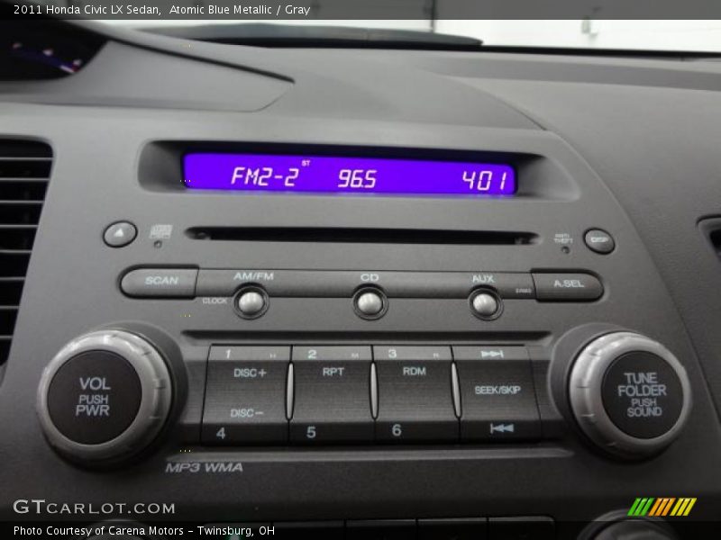 Atomic Blue Metallic / Gray 2011 Honda Civic LX Sedan