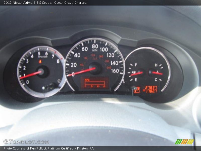 Ocean Gray / Charcoal 2012 Nissan Altima 2.5 S Coupe
