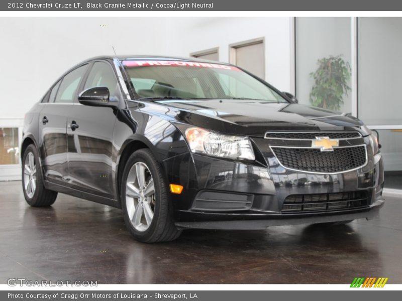 Black Granite Metallic / Cocoa/Light Neutral 2012 Chevrolet Cruze LT