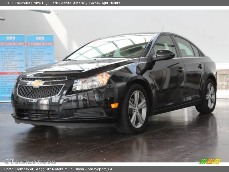 Black Granite Metallic / Cocoa/Light Neutral 2012 Chevrolet Cruze LT