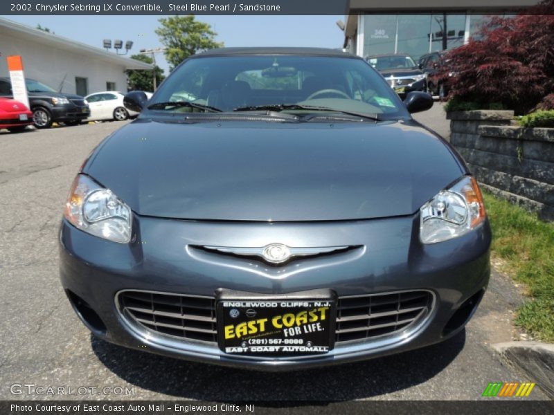 Steel Blue Pearl / Sandstone 2002 Chrysler Sebring LX Convertible