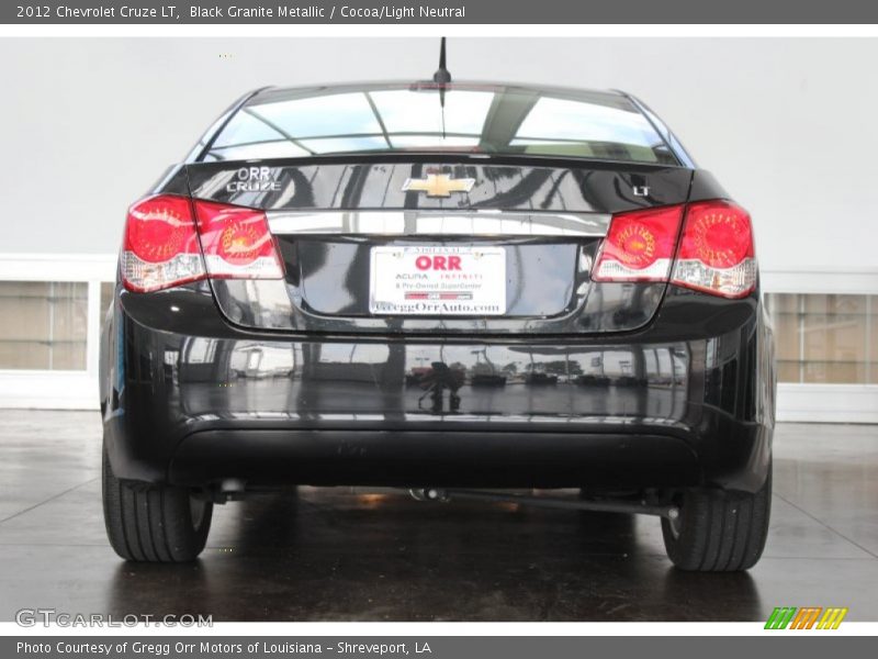 Black Granite Metallic / Cocoa/Light Neutral 2012 Chevrolet Cruze LT