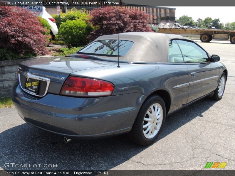 Steel Blue Pearl / Sandstone 2002 Chrysler Sebring LX Convertible