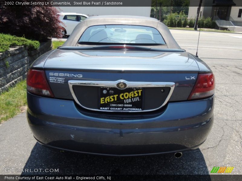 Steel Blue Pearl / Sandstone 2002 Chrysler Sebring LX Convertible