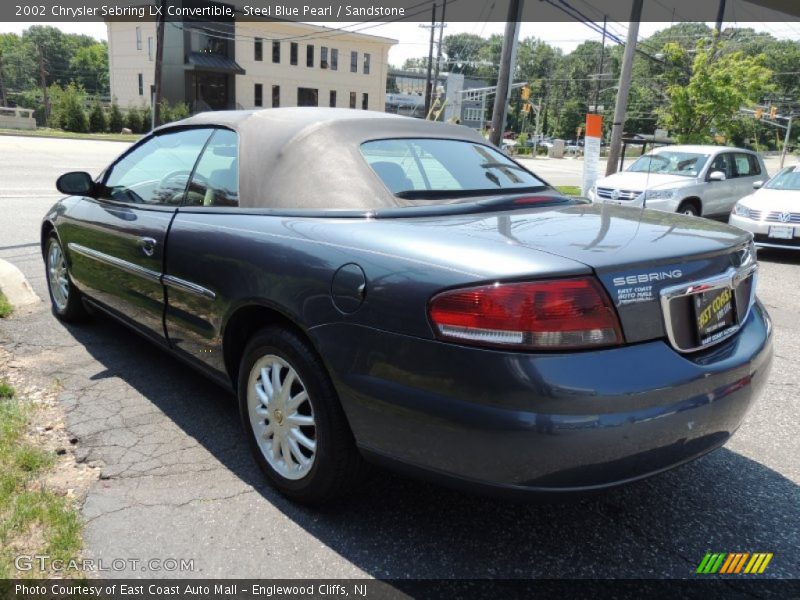 Steel Blue Pearl / Sandstone 2002 Chrysler Sebring LX Convertible