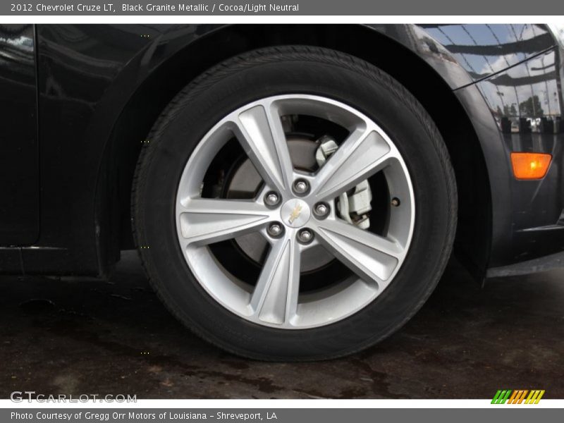 Black Granite Metallic / Cocoa/Light Neutral 2012 Chevrolet Cruze LT