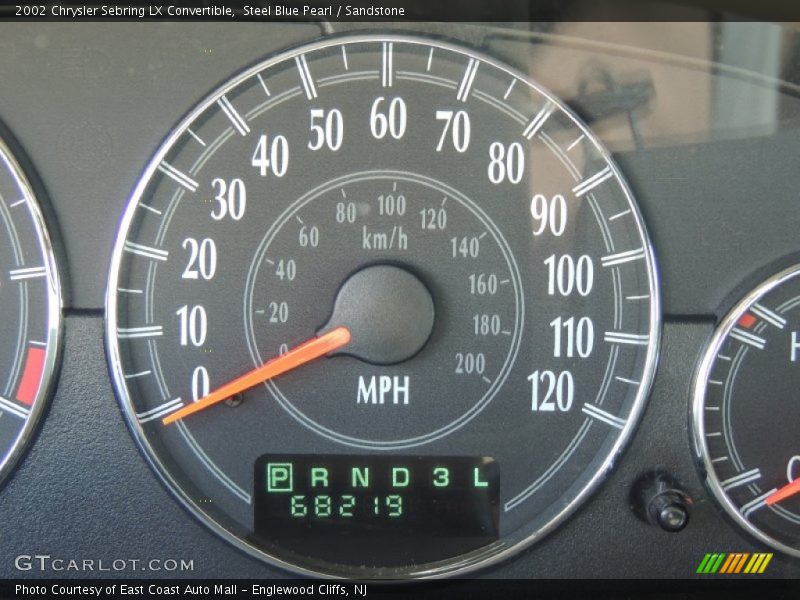 Steel Blue Pearl / Sandstone 2002 Chrysler Sebring LX Convertible