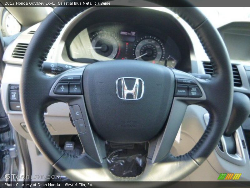 Celestial Blue Metallic / Beige 2013 Honda Odyssey EX-L