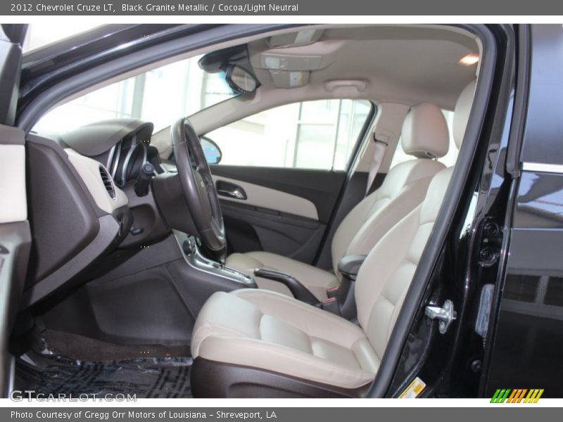 Black Granite Metallic / Cocoa/Light Neutral 2012 Chevrolet Cruze LT