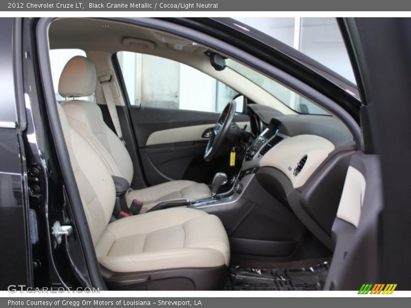 Black Granite Metallic / Cocoa/Light Neutral 2012 Chevrolet Cruze LT