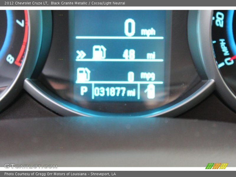 Black Granite Metallic / Cocoa/Light Neutral 2012 Chevrolet Cruze LT