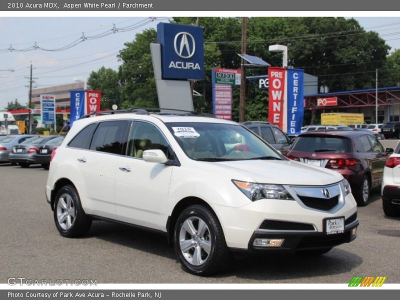 Aspen White Pearl / Parchment 2010 Acura MDX