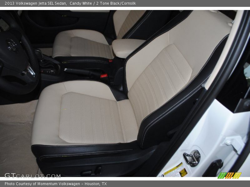 Candy White / 2 Tone Black/Cornsilk 2013 Volkswagen Jetta SEL Sedan