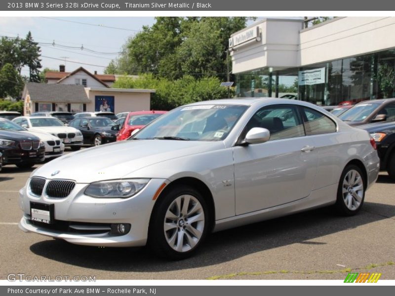 Titanium Silver Metallic / Black 2013 BMW 3 Series 328i xDrive Coupe