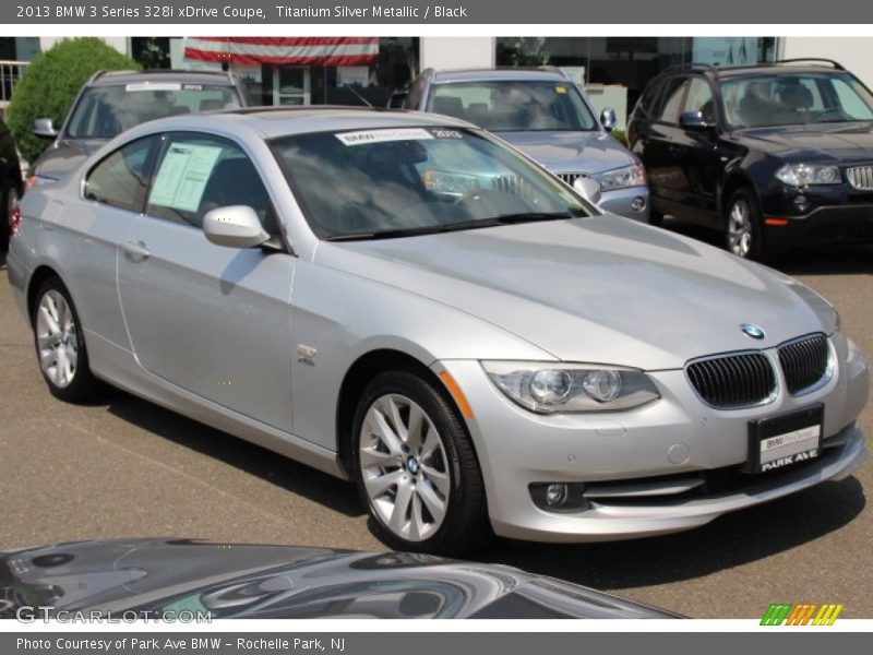 Titanium Silver Metallic / Black 2013 BMW 3 Series 328i xDrive Coupe