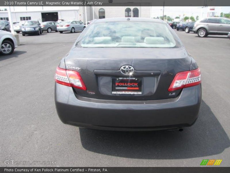 Magnetic Gray Metallic / Ash Gray 2010 Toyota Camry LE