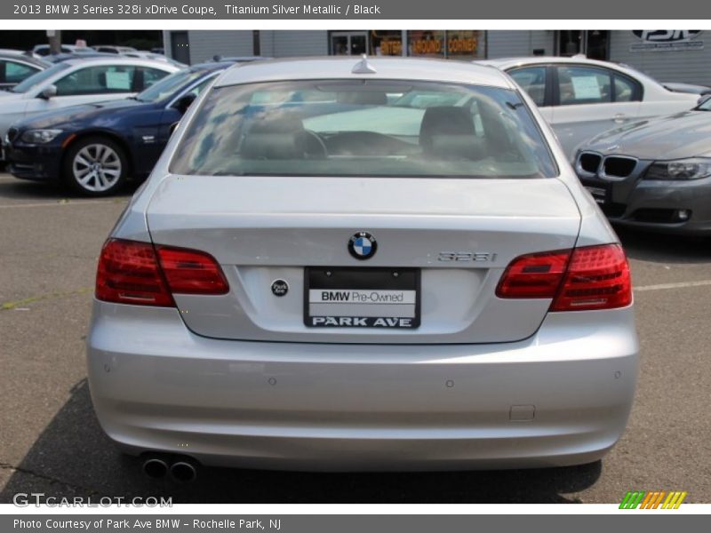Titanium Silver Metallic / Black 2013 BMW 3 Series 328i xDrive Coupe