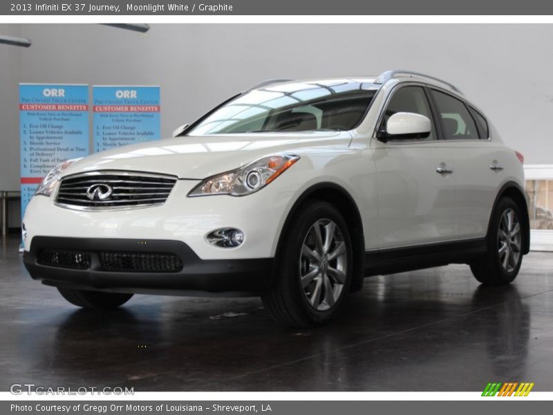 Moonlight White / Graphite 2013 Infiniti EX 37 Journey