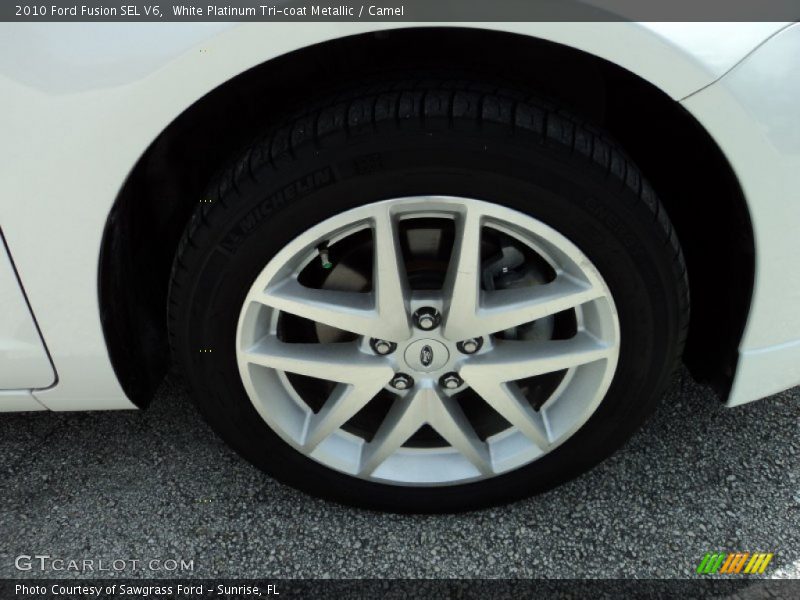 White Platinum Tri-coat Metallic / Camel 2010 Ford Fusion SEL V6